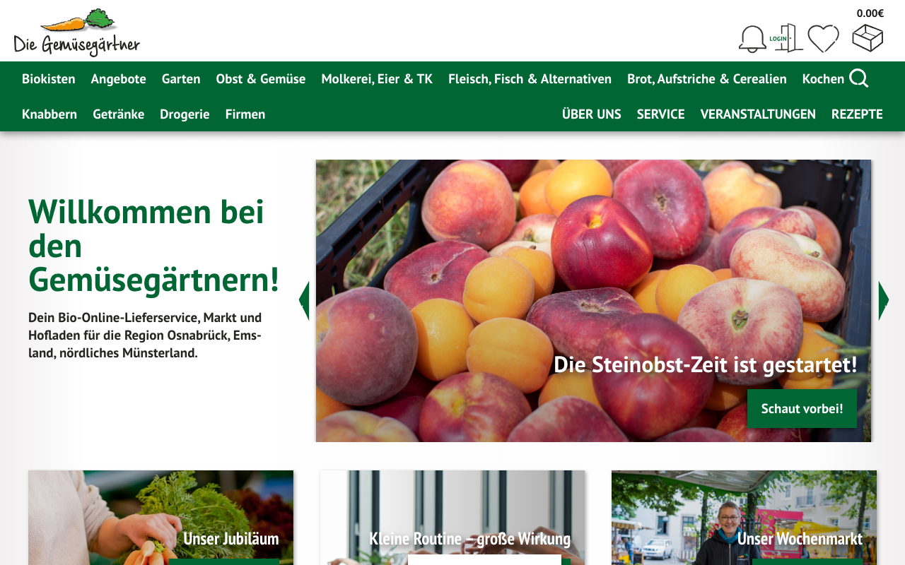 Die Gemüsegärtner Website Screenshot 2026