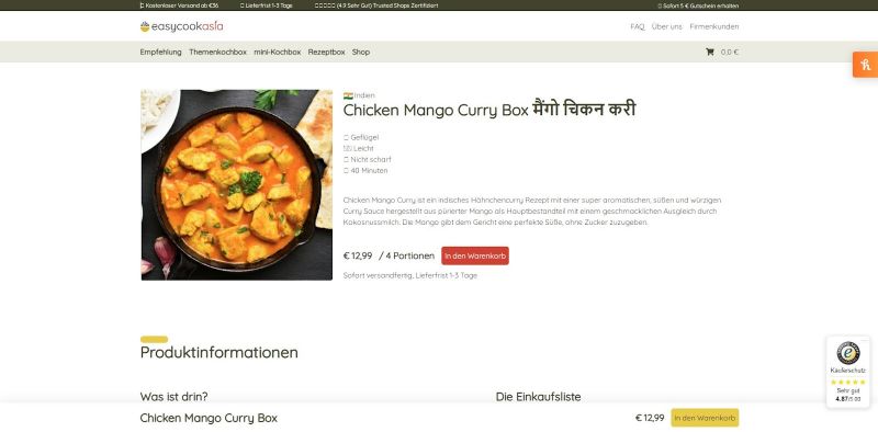 Chicken Mango Curry - Indisch