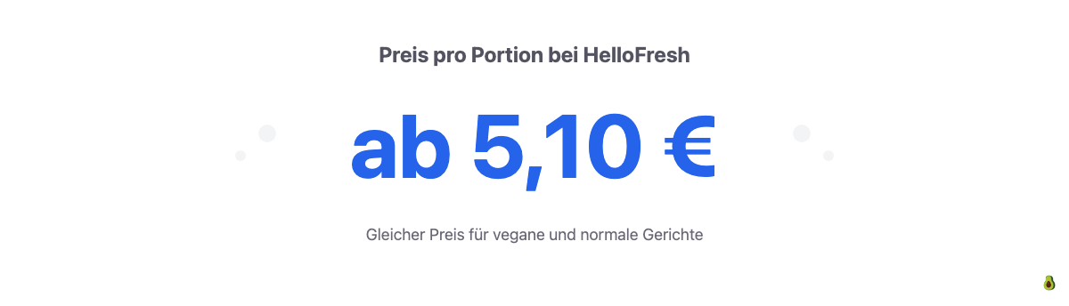 Schlüsselzahl: HelloFresh vegane Gerichte ab 5,10 Euro pro Portion ohne Aufpreis