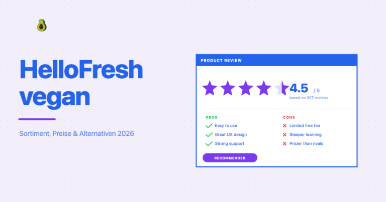 HelloFresh vegan Kochbox Preise und Sortiment