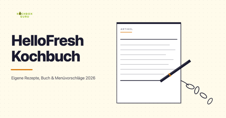 HelloFresh Kochbuch 2026: Eigene Rezepte, Buch und Menüvorschläge